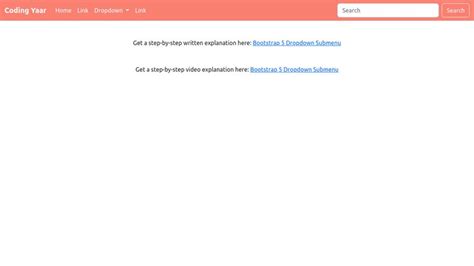 Bootstrap 5 Dropdown Submenu on Hover .